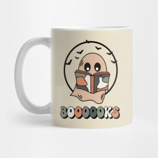 Booooks Halloween Ghost Boo Book Reader Librarian Costume Mug